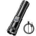 High Power LED Flashlight Type-C Rechargeable 3 Modes Emergency LED Flashlight Richie's Black