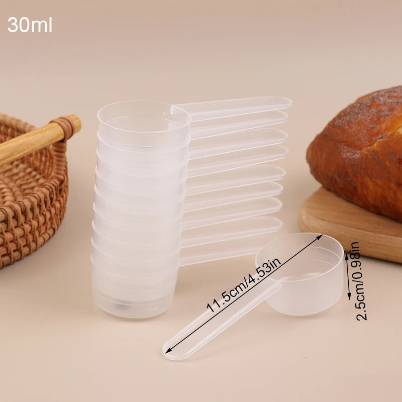 10-Pack PP Plastic Measuring Spoons with Scale | Kitchen Baking Measuring Spoon Set Richie's 15g 30ml