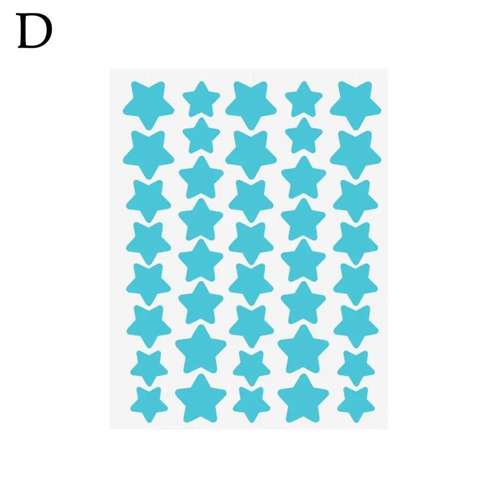 40pcs Star-Shaped Hydrocolloid Pimple Patches – Colorful Cover Pimple Patches Richie's cyan 40pcs