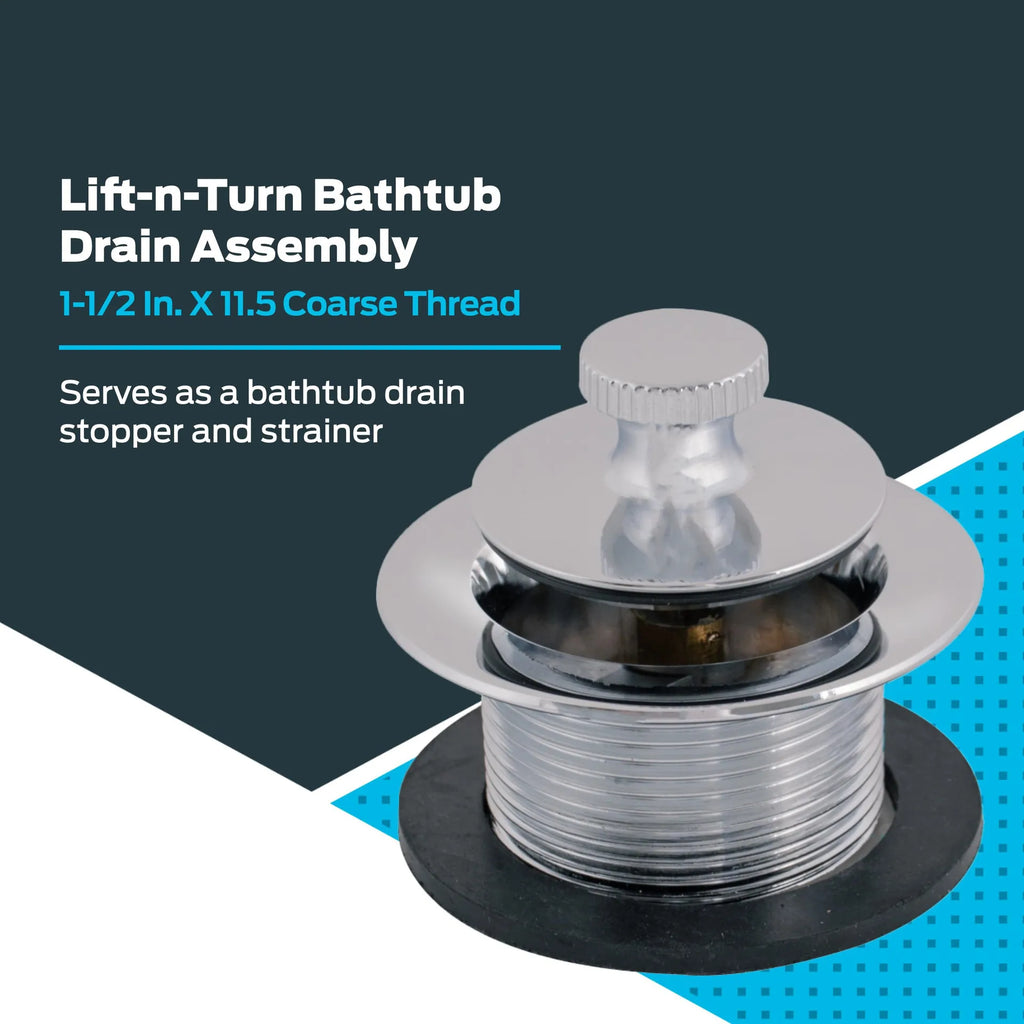 Lift-n-Turn Bathtub Drain Assembly Kit – 3 Finishes Bath Drain Assembly Richie's