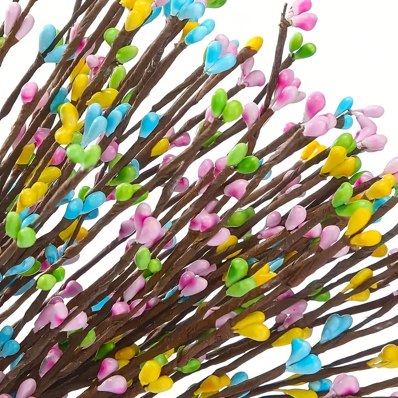 50pcs Artificial Berry Branches & Flowers – Spring & Easter Décor Artificial Floral Stems Richie's