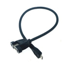 OTG Micro USB to USB 2.0 Panel Mount Screw Cable 0.3m 0.5m USB OTG Cable Richie's
