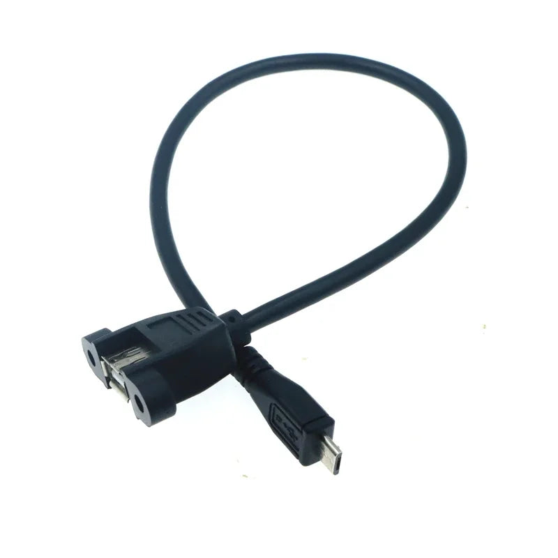OTG Micro USB to USB 2.0 Panel Mount Screw Cable 0.3m 0.5m USB OTG Cable Richie's