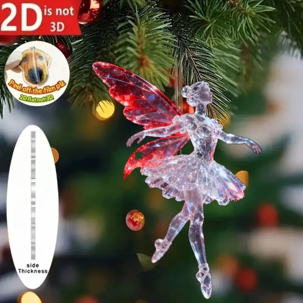 2D Acrylic Christmas Pendants – Ballerina, Horse & Angel Charms Christmas Ornament Pendant Richie's