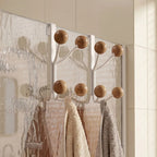 Over Door Hook Rack – Wood Knobs, No Drill, Coats & Bags Over Door Hook Rack Richie's