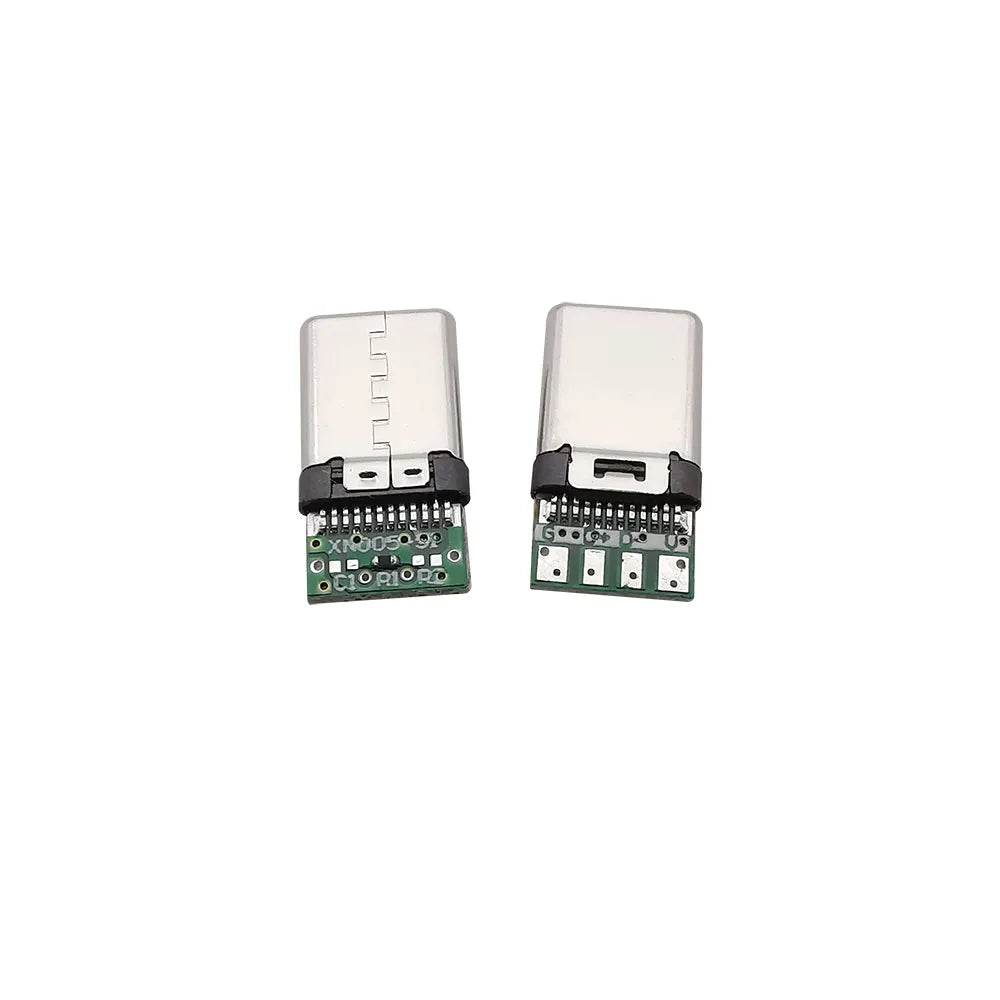10Pcs USB-C 24 Pin Male Plug Soldering Connectors for DIY Repair USB-C Connector Plug Richie's