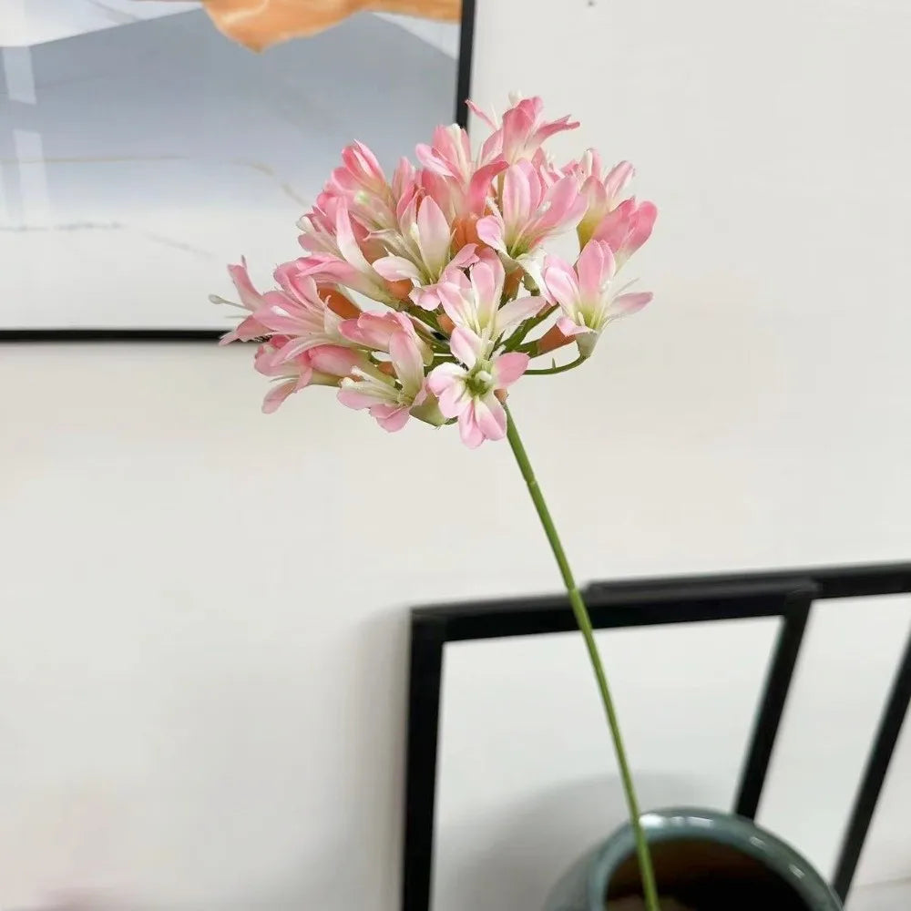Artificial Agapanthus Flower Branch 75cm – Faux Floral Decor Artificial Flower Branch Richie's Pink