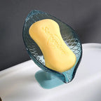 Leaf Shape Drain Soap Holder Suction Cup Tray – Shower & Kitchen Soap Dish Holder Richie's C 1pc