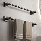 Black No-Drill Wall-Mounted Towel Rack | Space-Saving Towel Rack Richie's