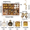 24pcs Christmas Ball Ornament Set – DIY Xmas Tree Decorations Christmas Ornament Set Richie's Gold 1.5cm