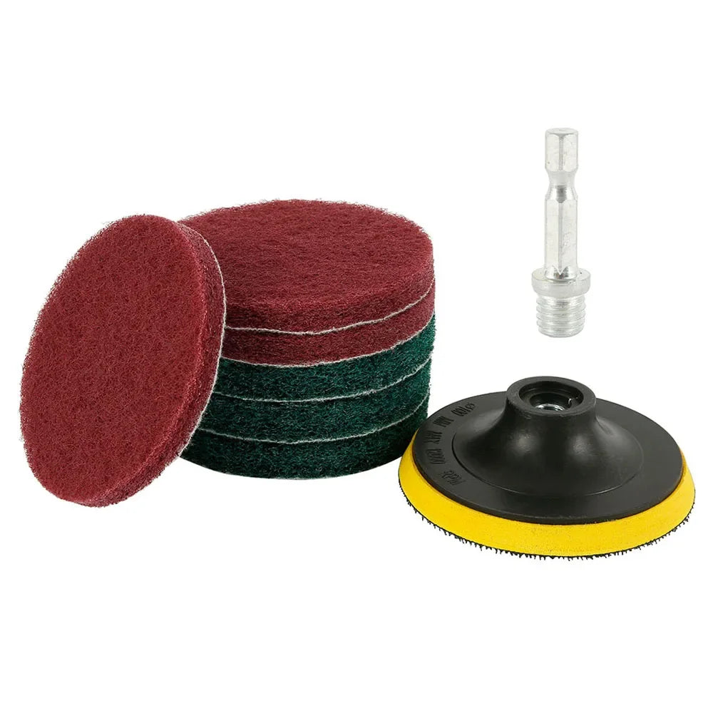 Power Scrubber Scouring Pad Kit – Drill Attachment for Tile & Tubs Drill Scrubber Kit Richie's 6pcs 4 inches