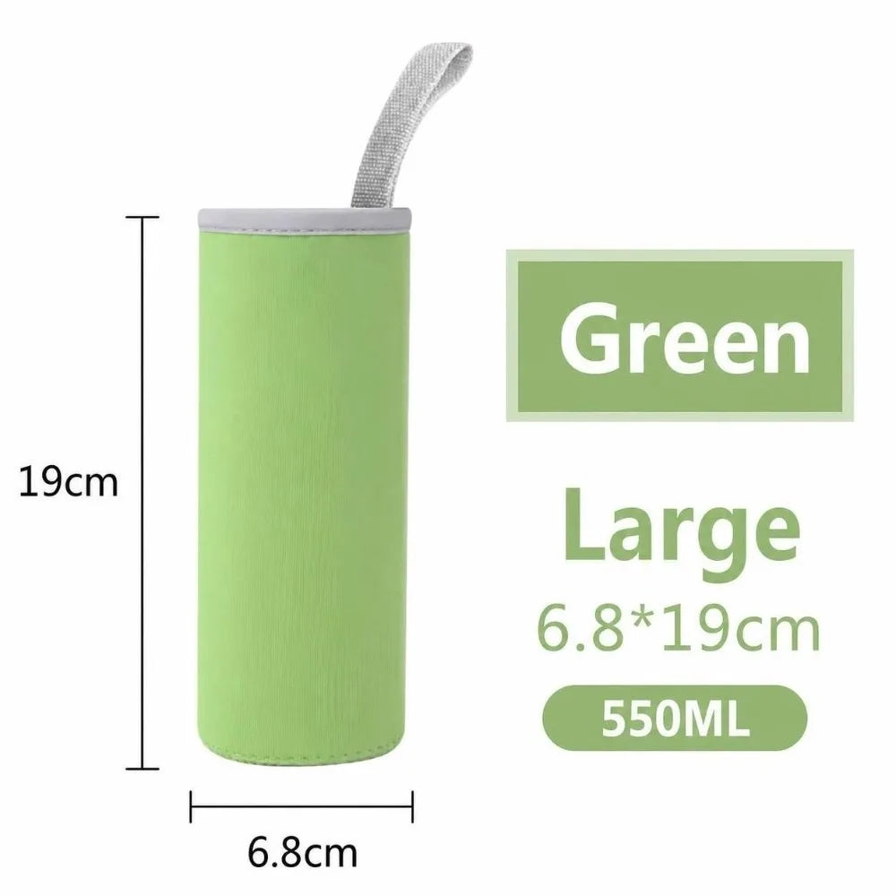 Neoprene Water Bottle Sleeve with Handle – 420/550ml Bottle Sleeve Richie's Green 550ml