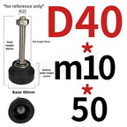 4pcs Adjustable Leveling Feet M5-M12 Nickel Plated Nylon Base Adjustable Leveling Feet Richie's D40xM10x50 4pcs