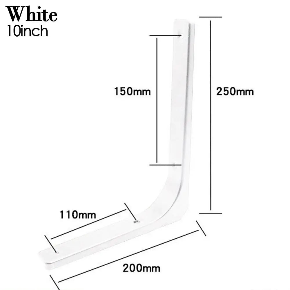Steel Triangle Wall Bracket Heavy Duty Shelf Support 4–10 Inch Shelf Bracket Richie's White-10inch