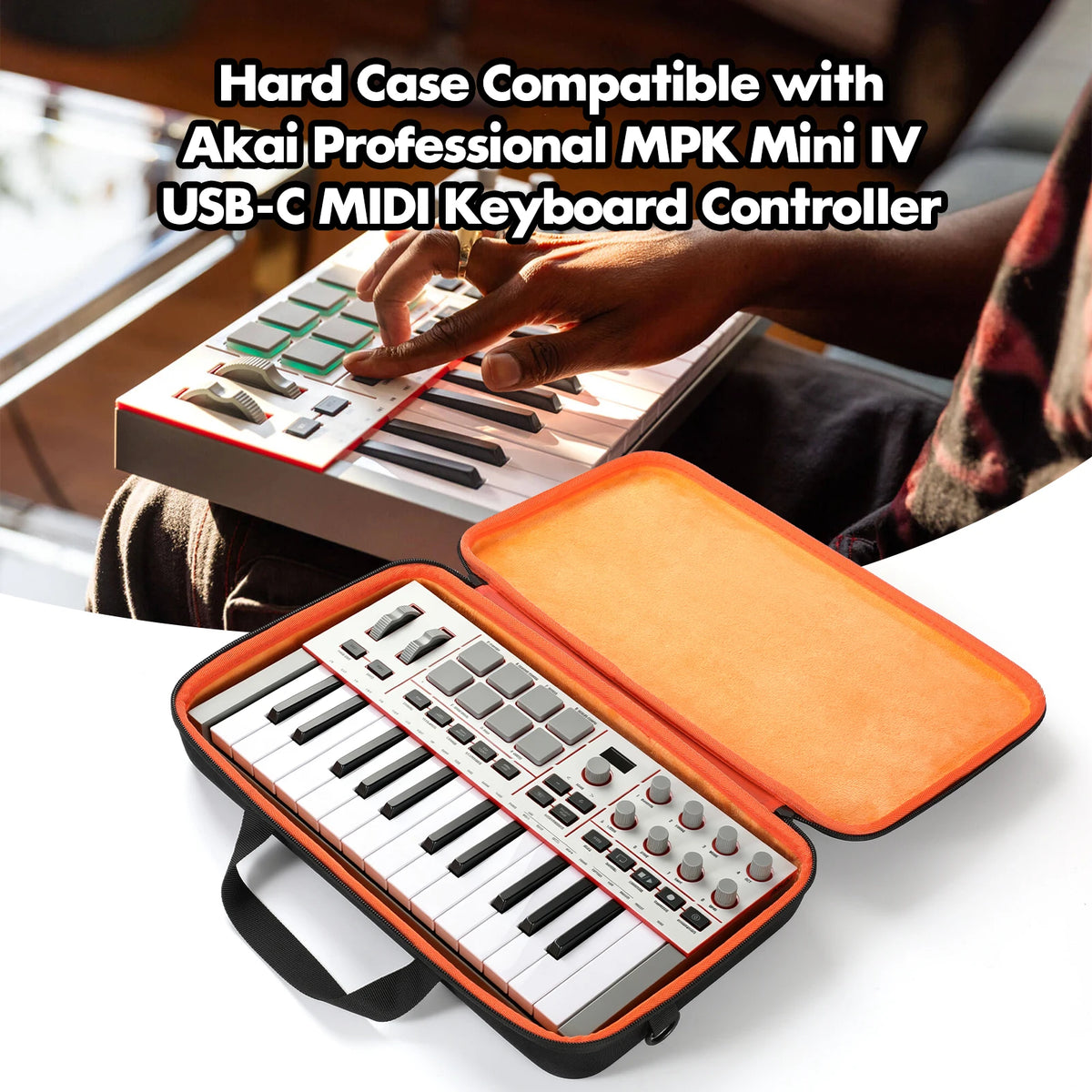 EVA Hard Case for Akai MPK Mini 4 MIDI Keyboard | Travel Bag MIDI Keyboard Case Richie's