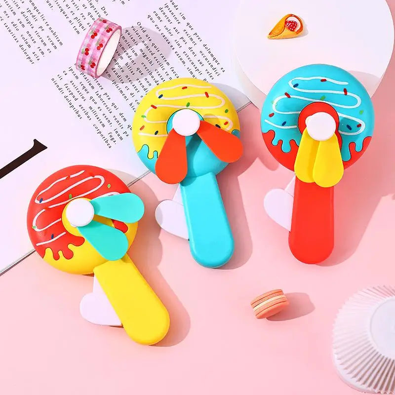 Donut Manual Hand Press Fan – Portable Mini Cooling Fan Manual Cooling Fan Richie's