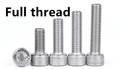 10pcs DIN912 Hex Socket Cap Head Bolts M3–M8 Stainless Steel Hex Socket Screws Richie's 304 Stainless Steel M4 20mm