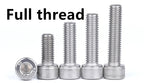 10pcs DIN912 Hex Socket Cap Head Bolts M3–M8 Stainless Steel Hex Socket Screws Richie's 304 Stainless Steel M4 20mm