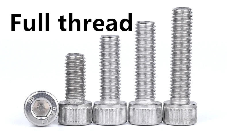 10pcs DIN912 Hex Socket Cap Head Bolts M3–M8 Stainless Steel Hex Socket Screws Richie's 304 Stainless Steel M4 20mm