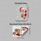 Peeping Santa & Kitten Static Cling Window Sticker | Reusable Xmas Christmas Window Sticker Richie's