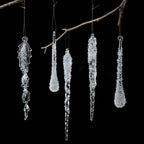 Acrylic Ice Drop Christmas Hanging Ornaments – Clear Pendants Christmas Ornaments Richie's
