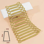 Handmade Gold Cord Baroque Applique Patch – Large Uniform Style Clothing Applique Patch Richie's A Gold L