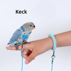 Adjustable Breathable Parrot Flight Harness & Walking Leash Bird Flight Harness Richie's Blue-Style6
