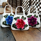 Ethnic Embroidered Floral Canvas Tote Handbag for Women Canvas Tote Handbag Richie's