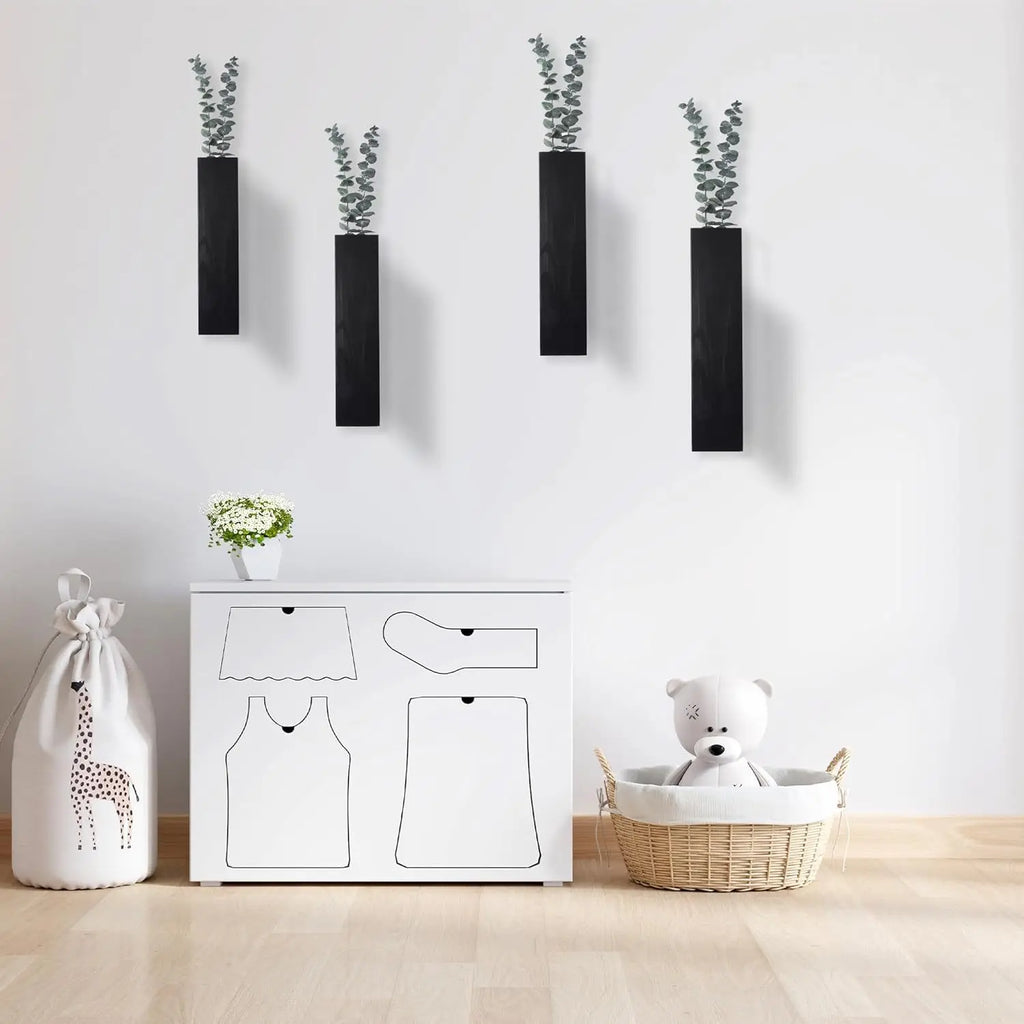 Rustic Wooden Wall-Mounted Vase for Indoor Plants & Home Décor Wall-Mounted Vase Richie's