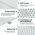 Non-Slip Full Body Bath Mat with Pillow & Suction Cups Bath Cushion Mat Richie's