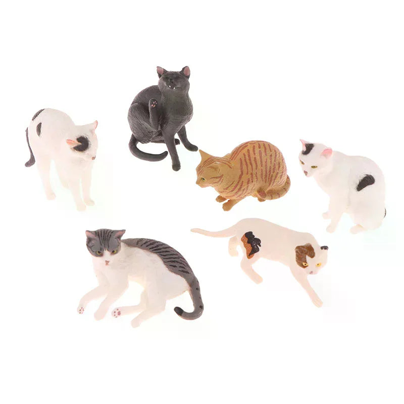 Kawaii Orange Cat Figurine Mini Desktop Decoration Ornament Cat Figurine Ornament Richie's