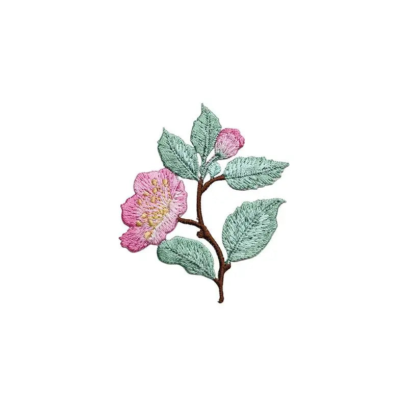 Flower Embroidery Iron-On Patch – DIY Appliqué for Clothes & Bags Embroidery Patch Richie's D3