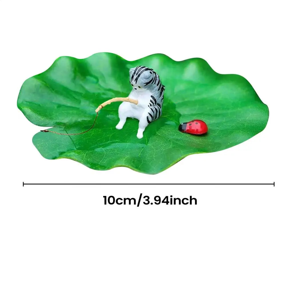 Floating Cat Fishing Aquarium Ornament – Resin Betta Tank Decor Aquarium Ornament Richie's 04