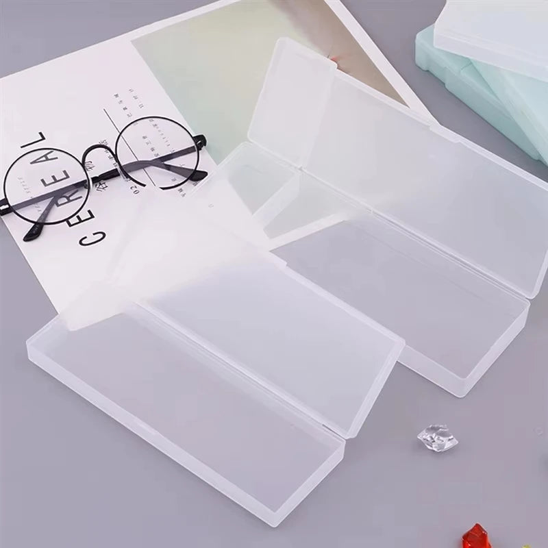 Frosted Matte Plastic Pencil Case – Clear Pen Storage Box Pencil Case Richie's