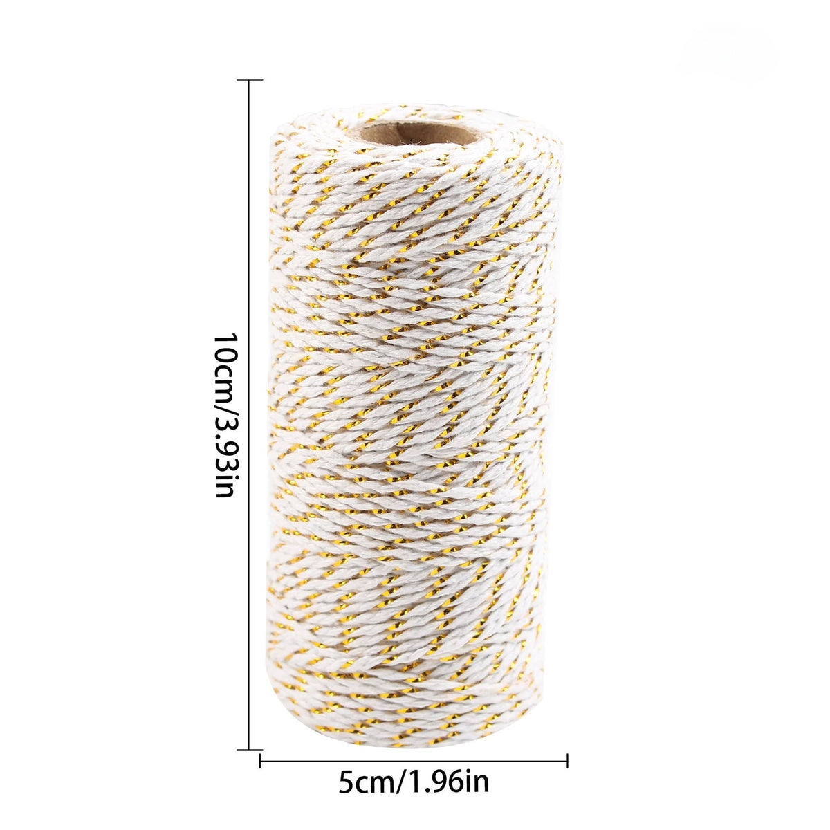 100m Cotton Craft Ribbon – Christmas Gift Wrapping & DIY Decor Decorative Craft Ribbon Richie's golden 1roll one size fits all
