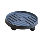 Mobile Plant Pot Stand Tray with Wheels – Round & Square Plant Pot Stand Tray Richie's Circle Black 21CM