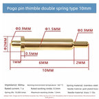 DIP SMD Double Spring PCB Pogo Pin Connectors 20/50/100 Pcs
