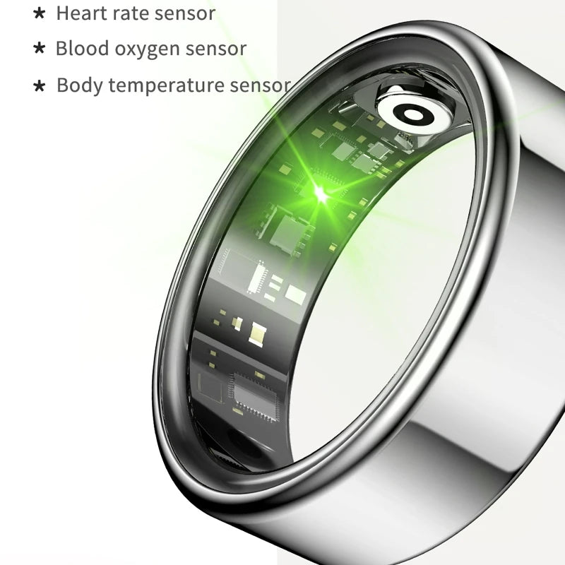 Smart Ring Heart Rate Sleep Tracker 5ATM Waterproof Steel Smart Health Ring Richie's