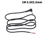 Right Angle DC Power Cable 5.5x2.1/2.5mm Male Plug Extension DC Power Cable Richie's A6