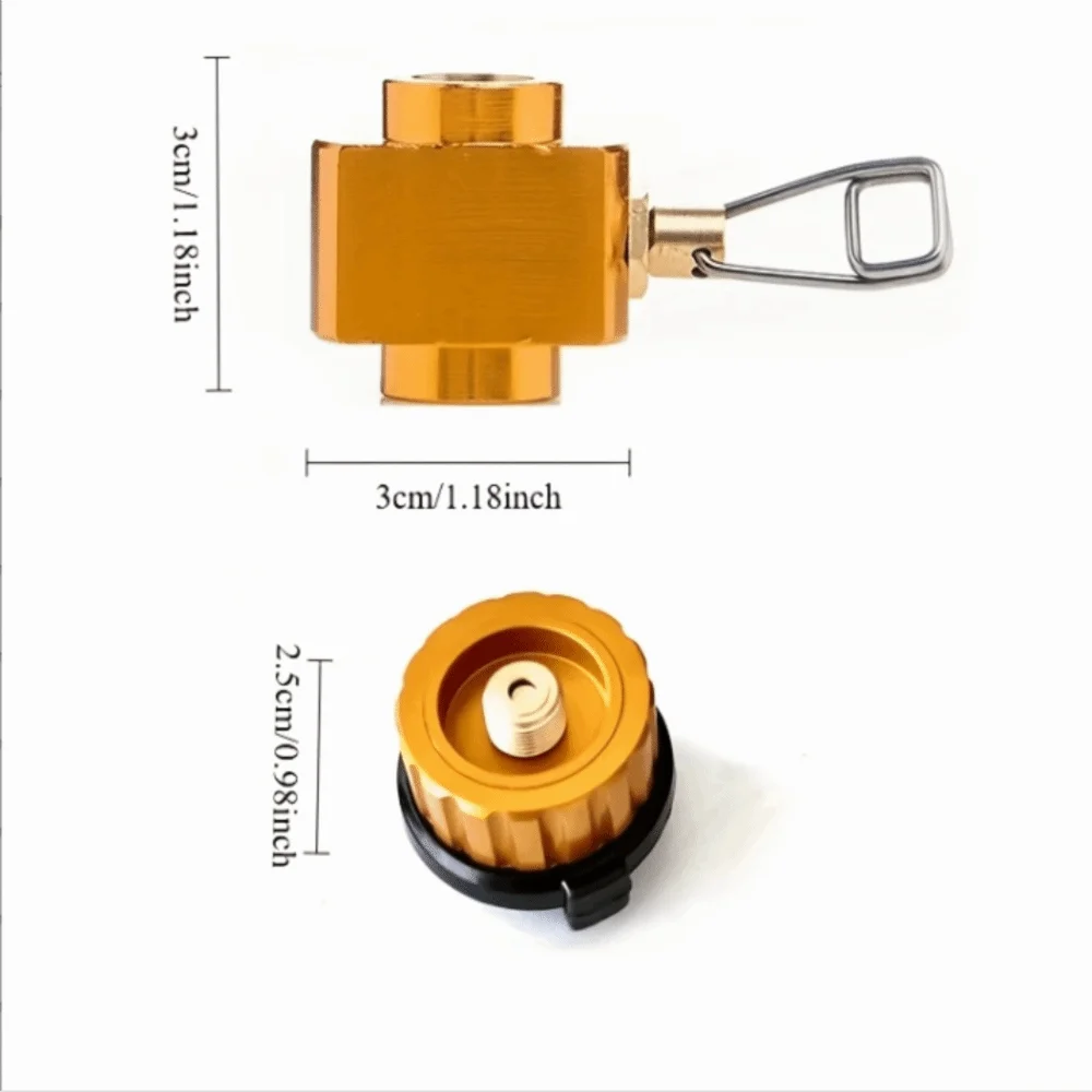 Brass Gas Refill Adapter Valve – Threaded Fuel Transfer Connector Gas Refill Adapter Richie's