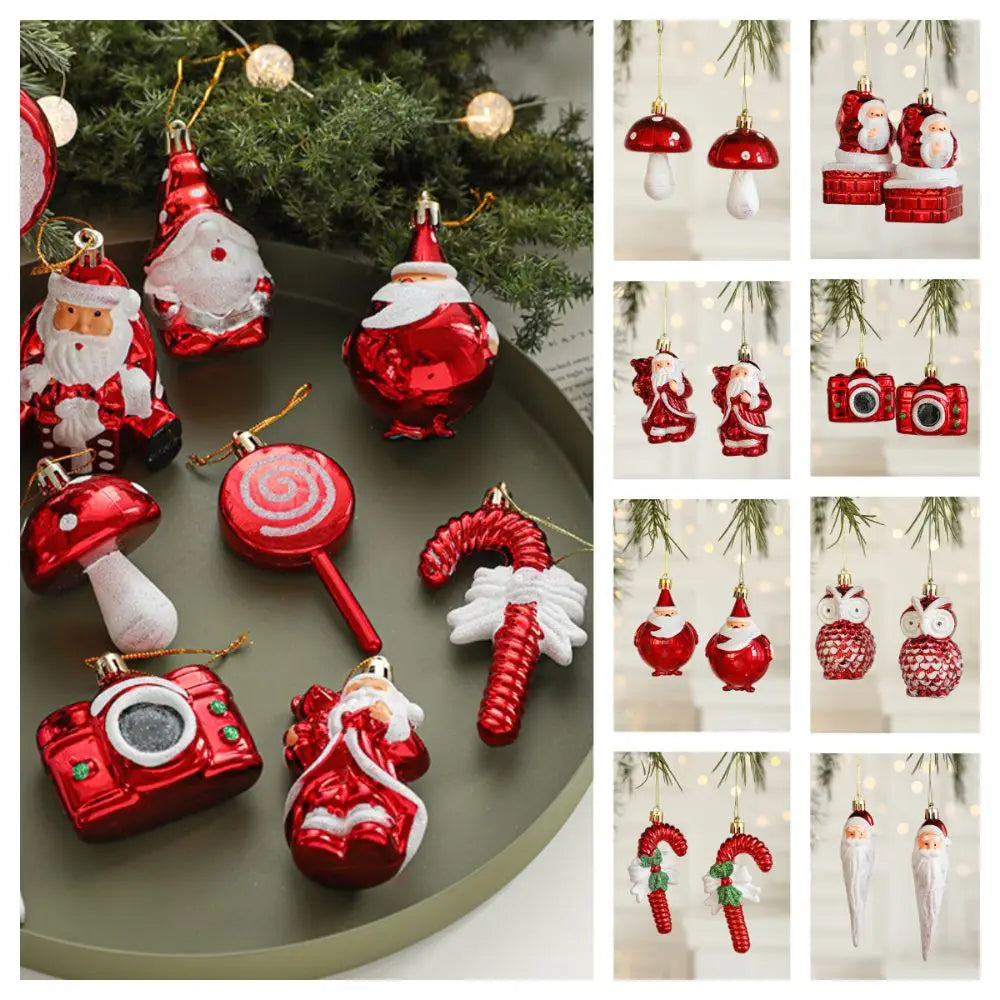 2PCS Christmas Ornament Balls – Santa, Owl & Camera Baubles Christmas Ornament Balls Richie's