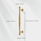Zinc Alloy Cabinet Pull Handles & Drawer Knobs – Brushed Silver Cabinet Pull Handles Richie's Gold 128mm