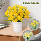 10-Head Yellow Artificial Daffodils – Realistic Faux Floral Decor Artificial Flowers Richie's