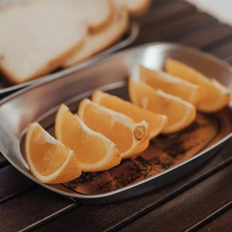 Retro Tinplate Oval Camping Serving Tray – Rust-Proof Outdoor Serving Tray Richie's