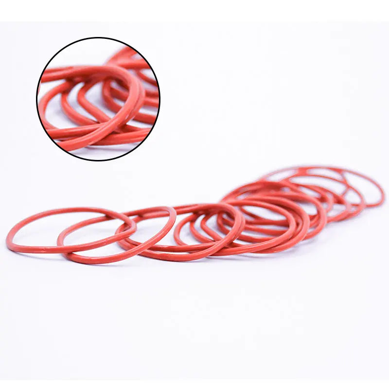 30PCS Red VMQ Silicone O-Rings CS1.5mm OD21-30mm Gasket Washers Silicone O-Ring Set Richie's
