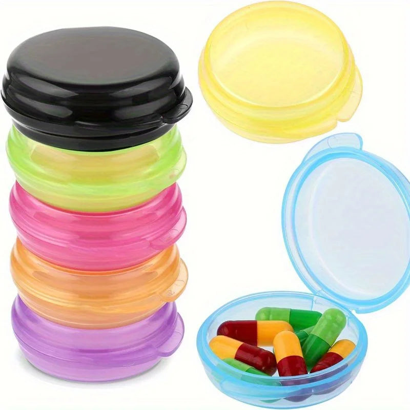 2-Pack Travel Pill Organizer – Color-Coded Compartments & Clear Lid Pill Organizer Richie's