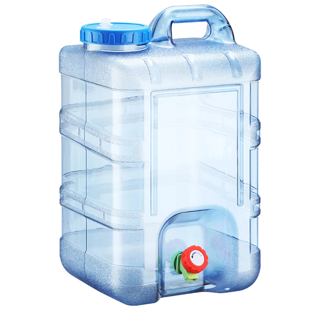 28L Camping Water Storage Bucket with Faucet & Hose Camping Water Container Richie's as show