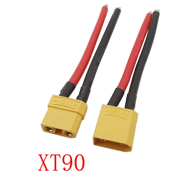 XT90 Male/Female Connector 10AWG Silicone Wire RC LiPo Drone Battery Connector Richie's