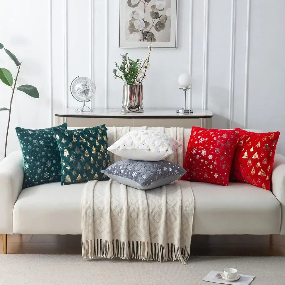 Christmas Throw Pillow Cover – Festive Plush Cushion Slipcover Throw Pillow Cover Richie's