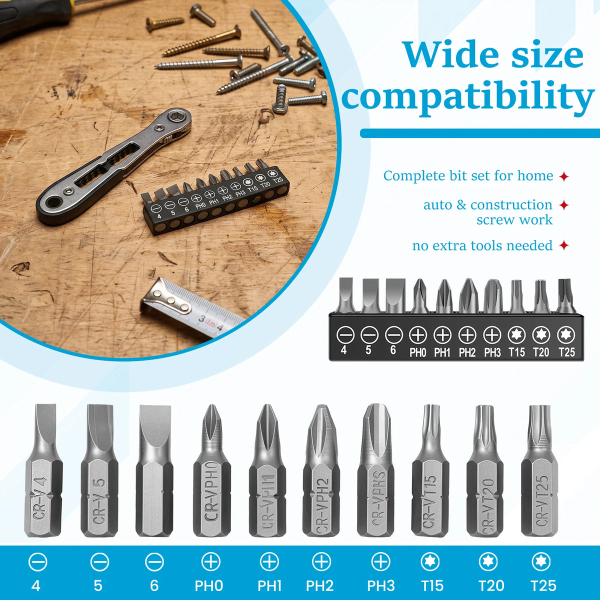 Offset Ratchet Screwdriver Set – Right Angle Driver, 10 Bits Ratchet Screwdriver Set Richie's